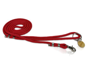 Smycz linowa czerwona 8mm