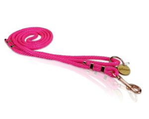 Smycz linowa neon pink 8mm