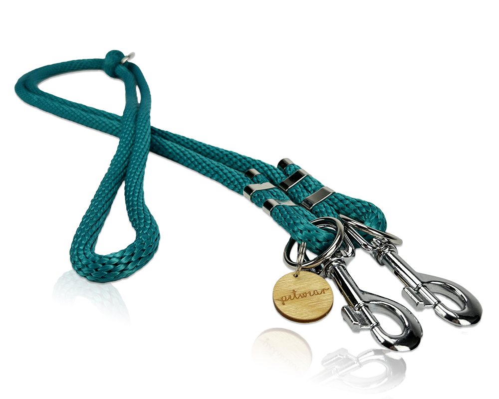 Smycz linowa przepinana turkus 12mm