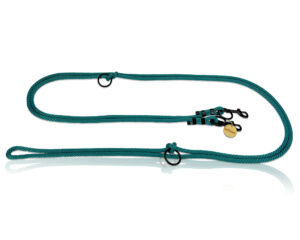 Smycz linowa przepinana turkus 8mm