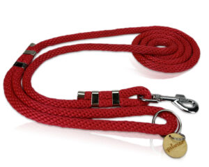 Smycz linowa czerwona 12mm